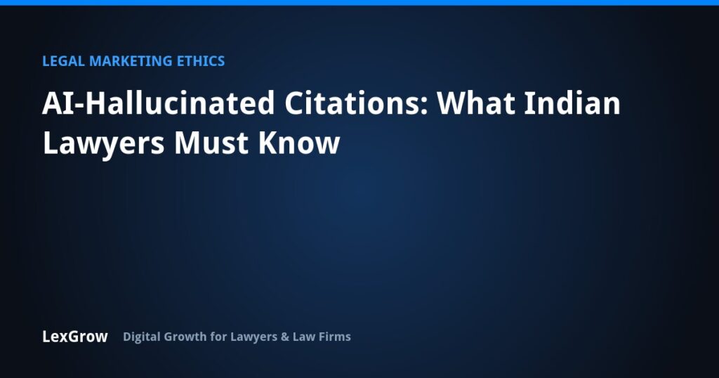 AI-Hallucinated Citations: What Indian Lawyers Must Know — LexGrow